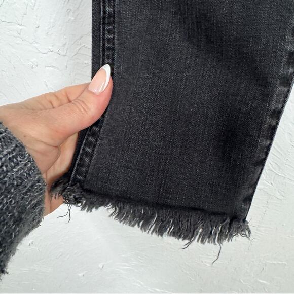 Madewell Black 10in High Rise Skinny Jeans Womens 25P Button Fly Casual Denim - Picture 2 of 12